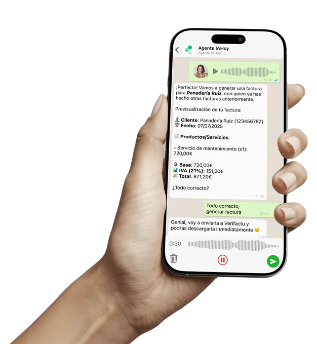 IAhoy para Autónomos - Interfaz y WhatsApp